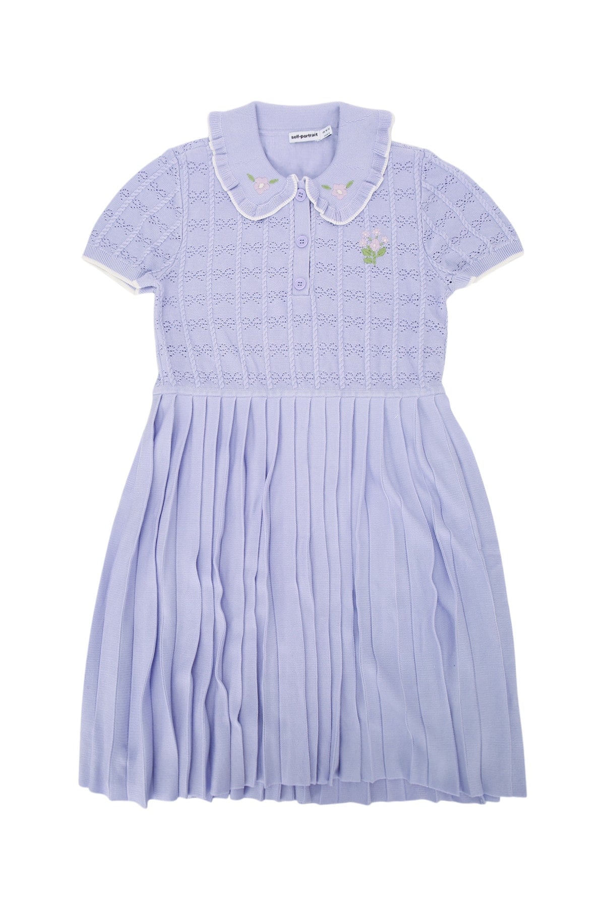 Self Portrait Kids Pleated Dress — Purple by Self Portrait Kids