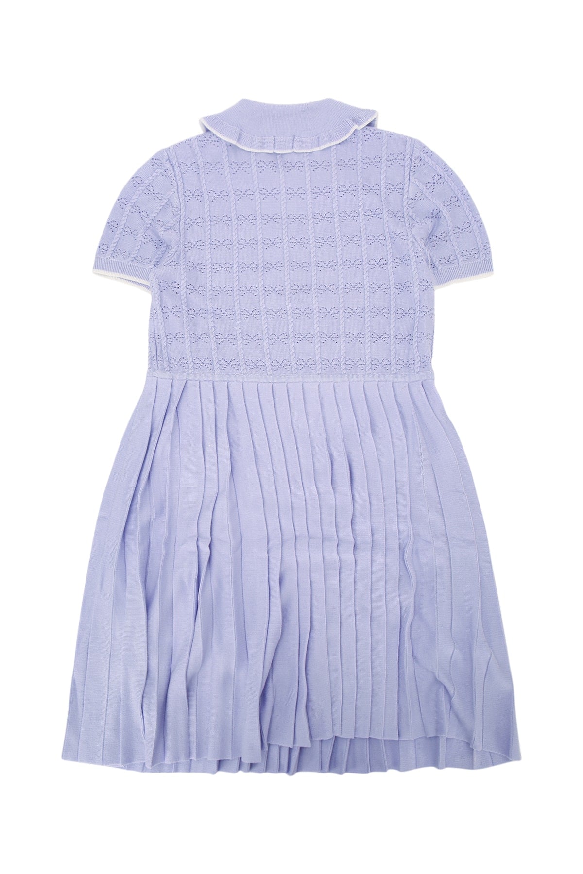 Self Portrait Kids Pleated Dress — Purple, view 2