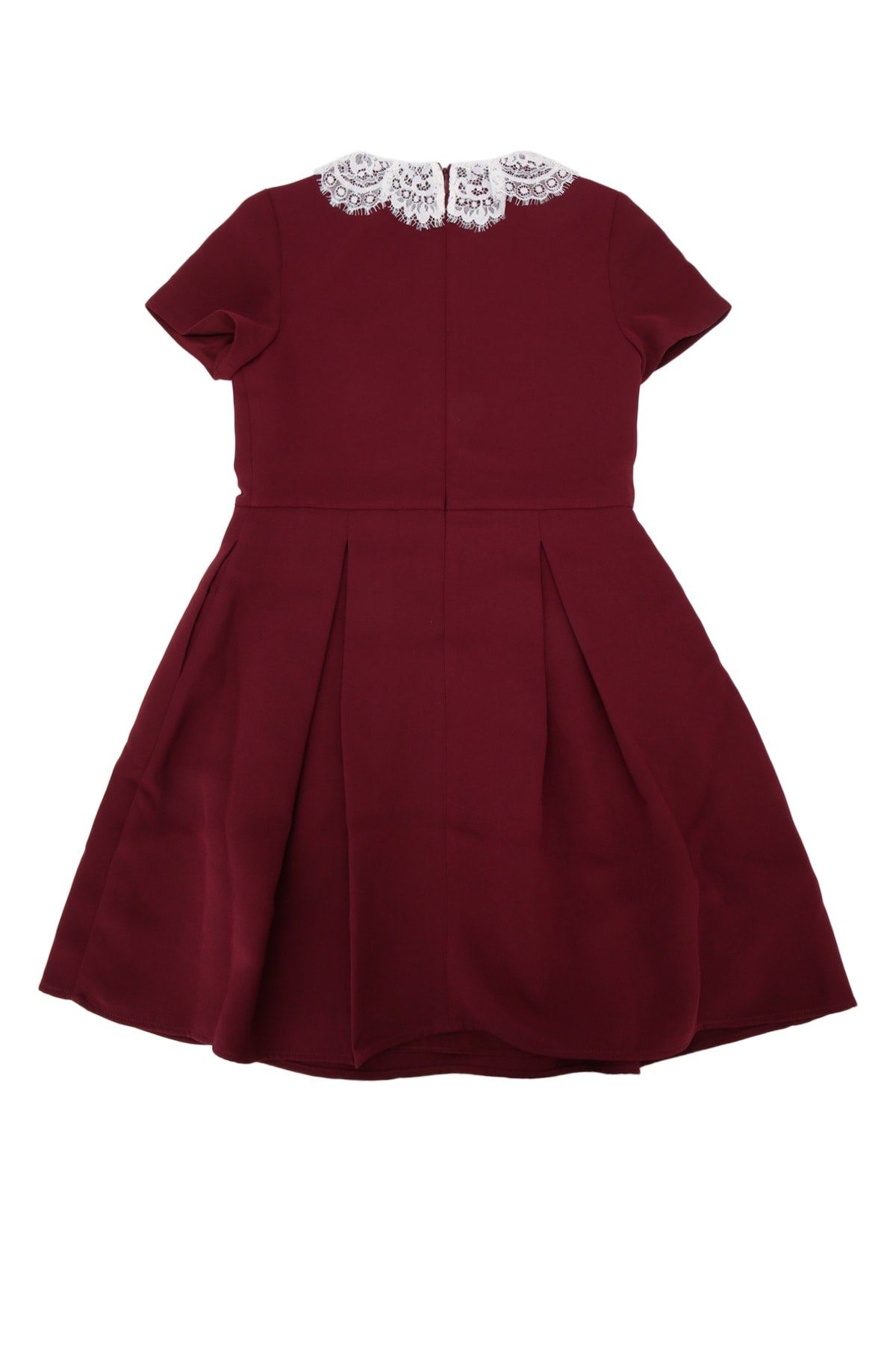 Self Portrait Kids Lace Dress — Burgundy, view 2