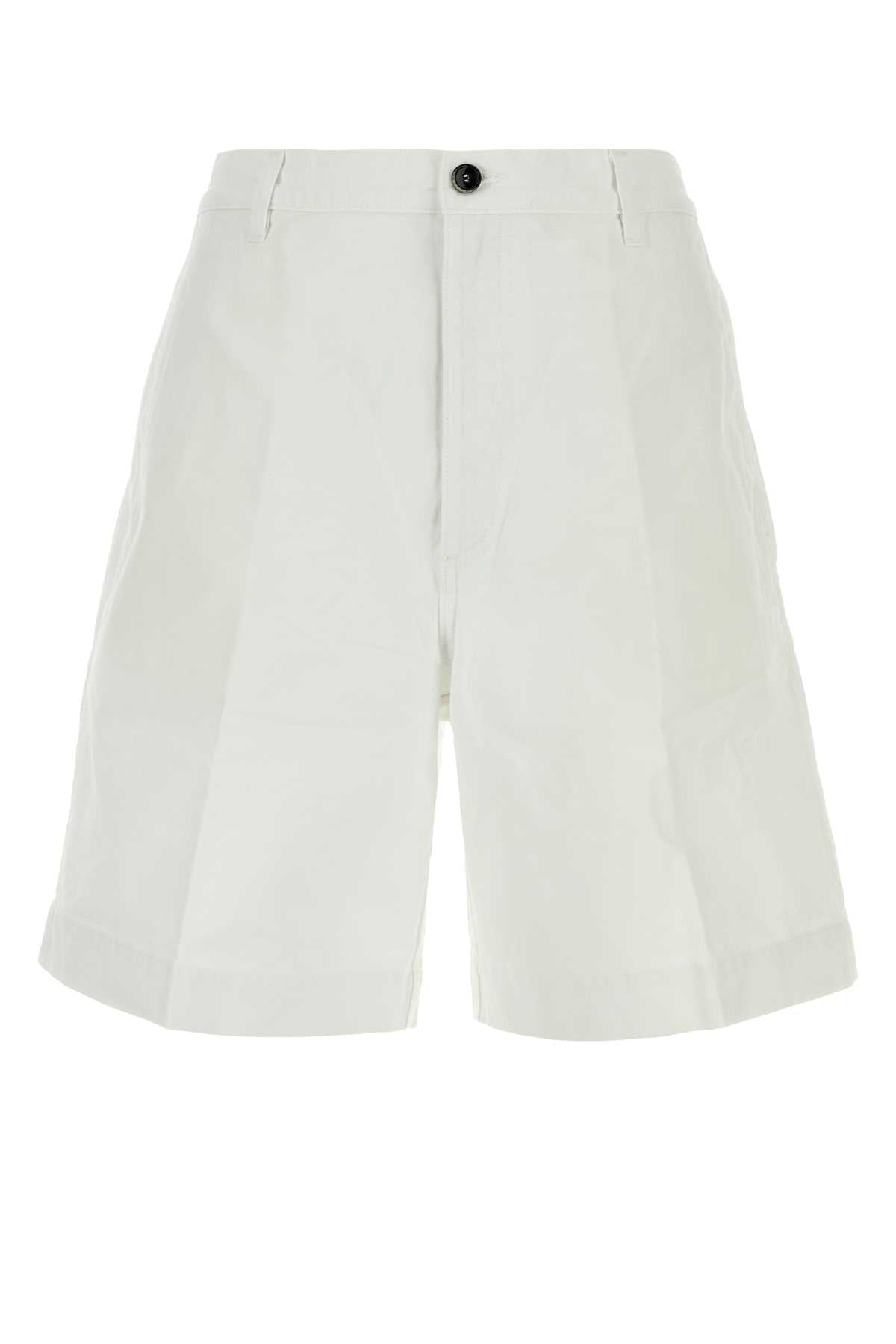 Nine In The Morning Bermuda Shorts — White by Nine In The Morning