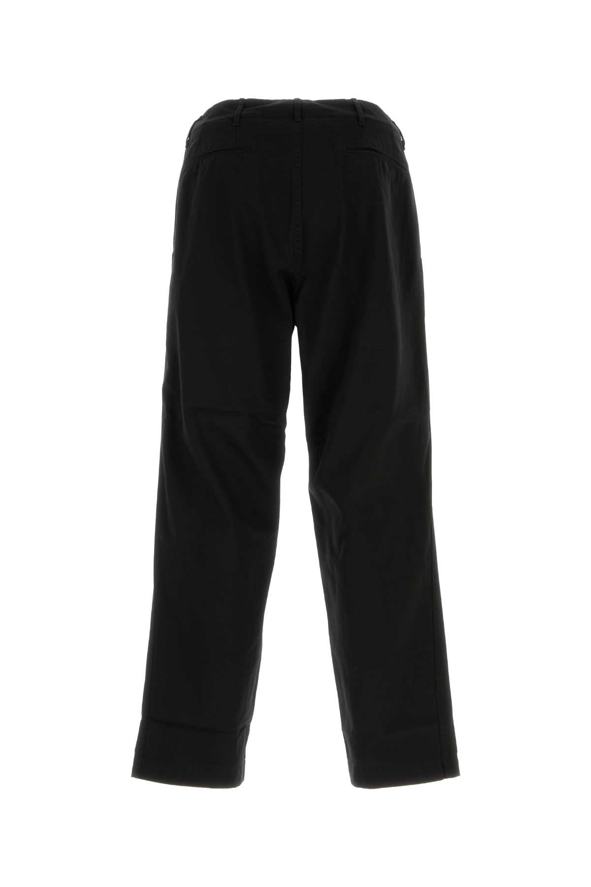Nanamica Wide Chino Trousers — Black, view 2