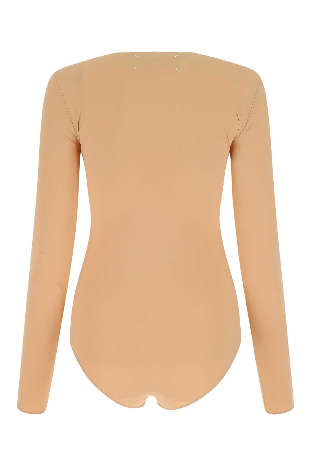 Maison Margiela Stretch Nylon Bodysuit — Beige, view 2