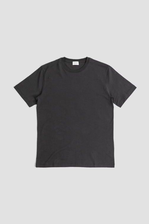 Handvaerk Pima Cotton Crew Neck T-Shirt — Gray by Handvaerk