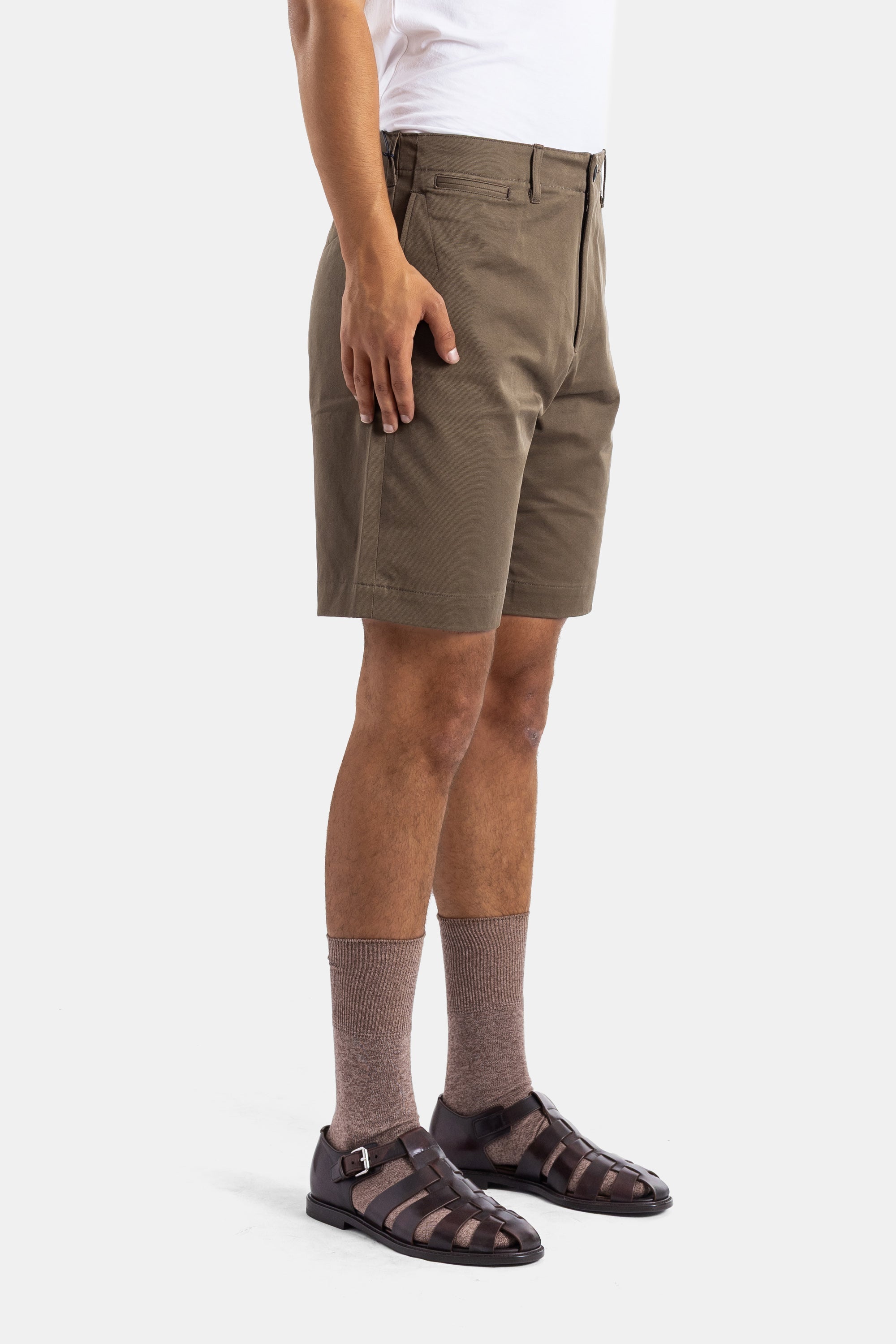 Momotaro Jeans Shorts — Brown - 36, view 3