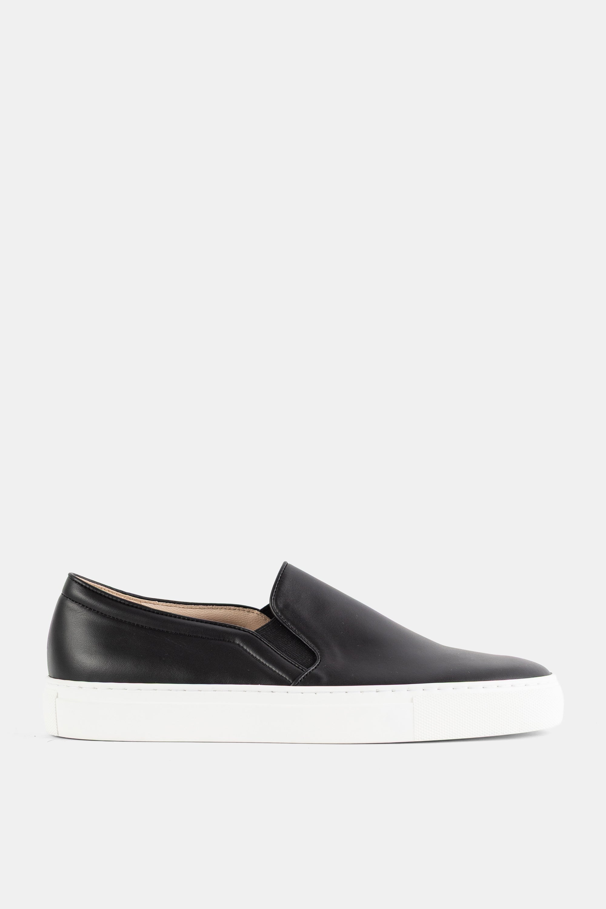 Brightway Nappa Leather Slip-On Sneaker — Black by Brightway