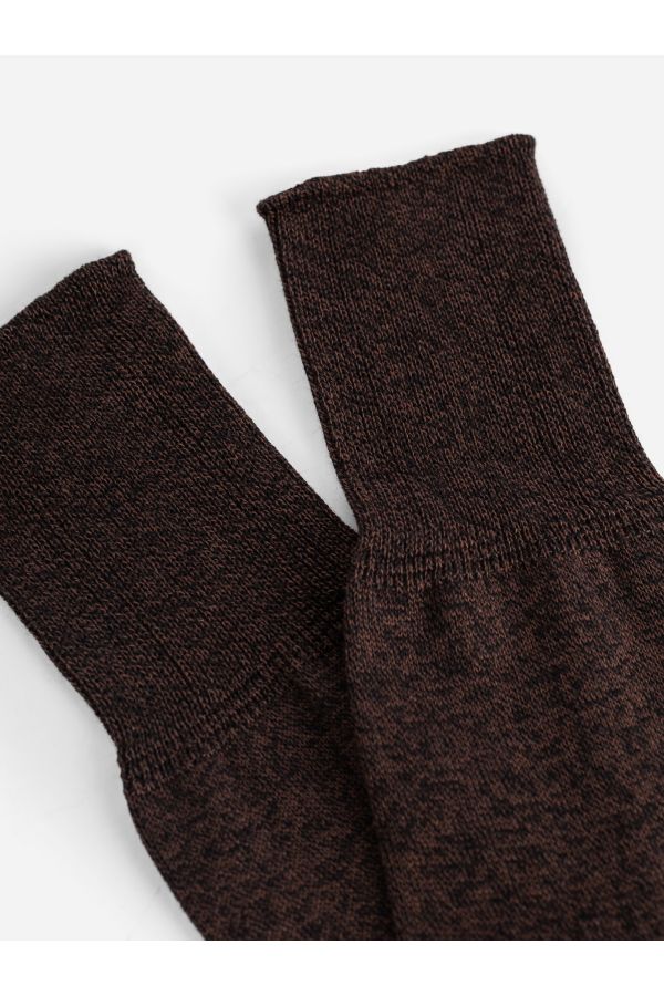 Taiga Takahashi Zokki Weave Cotton Socks — Brown by Taiga Takahashi