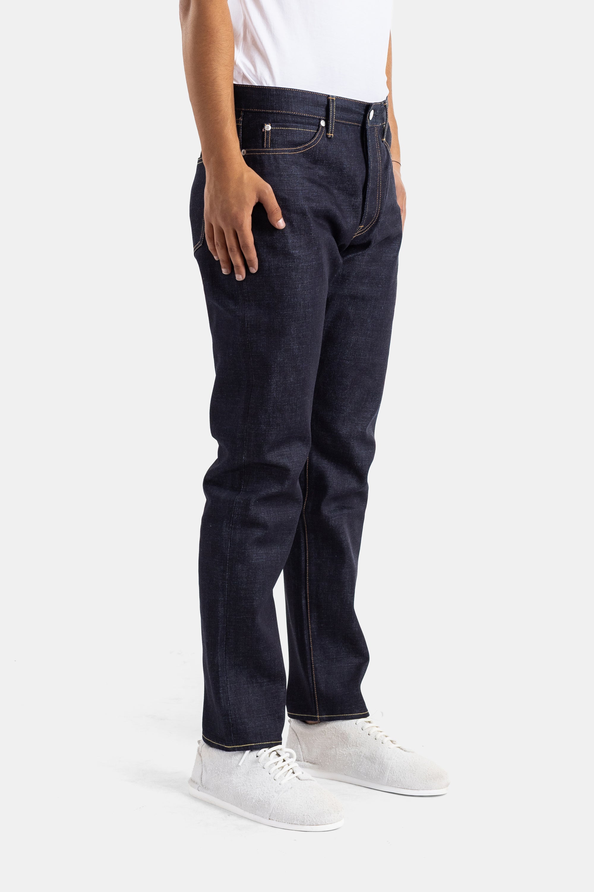 Momotaro Organic Selvedge Denim Jeans — Blue - 28, view 3