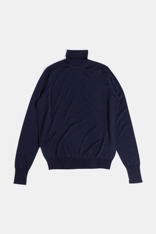 Smedley Richards Turtleneck — Navy by Smedley