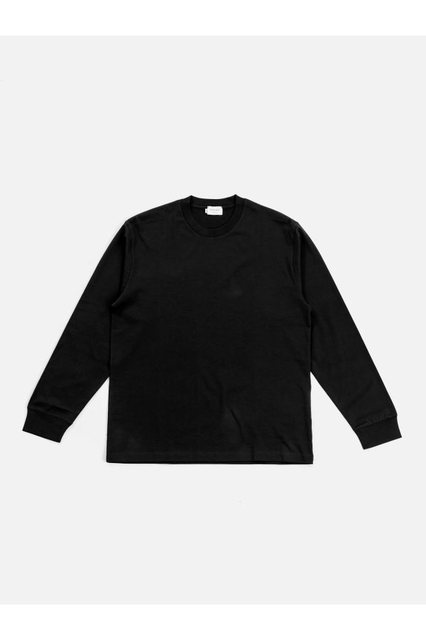 Handvaerk Oversized Crew Neck Long-Sleeve T-Shirt — Black by Handvaerk