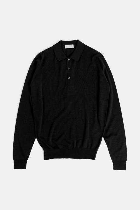 Smedley Belper Polo — Black by Smedley