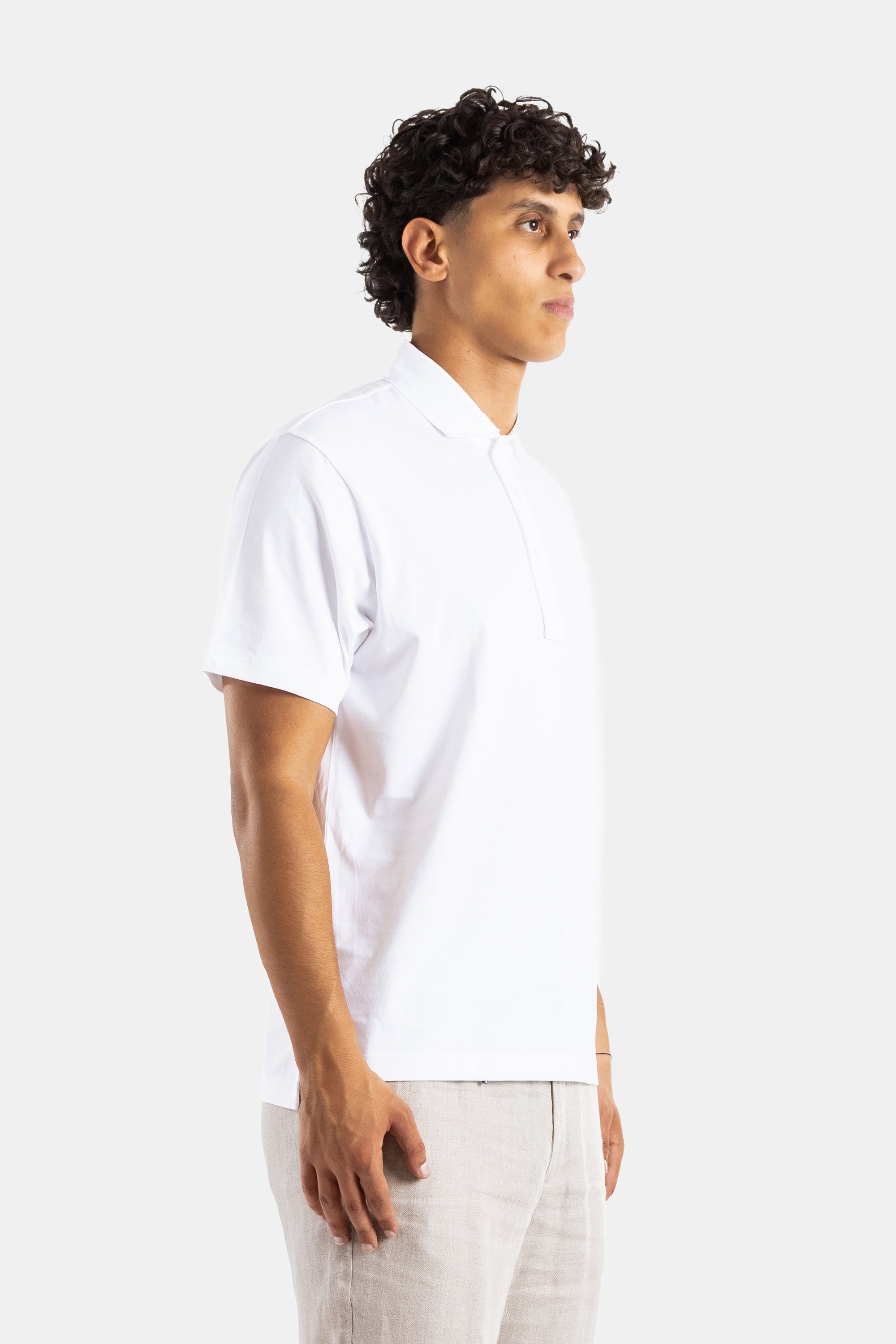 Handvaerk Pima Cotton Polo — White, view 2