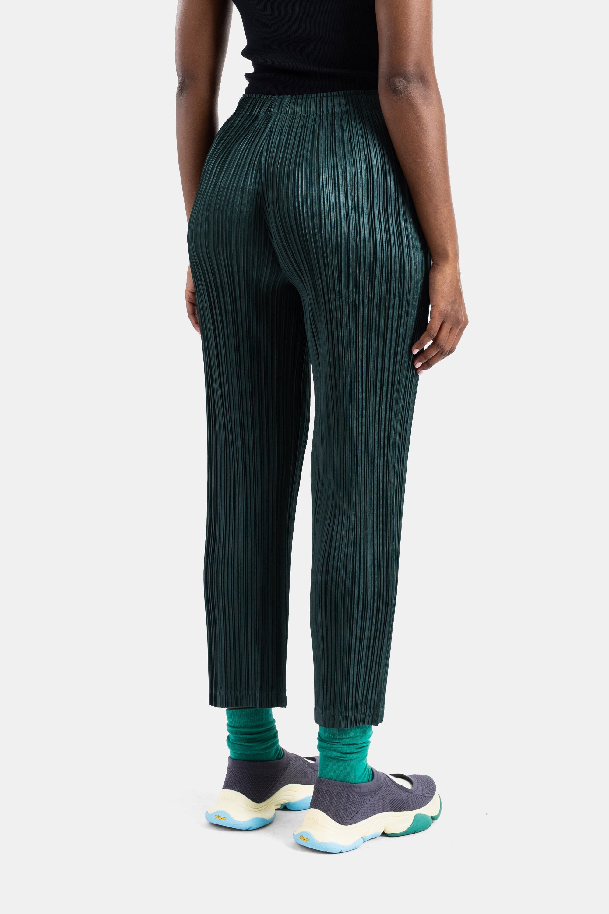 Pleats Please Issey Miyake Thicker Bottoms 2 Trousers — Green - 2, view 4