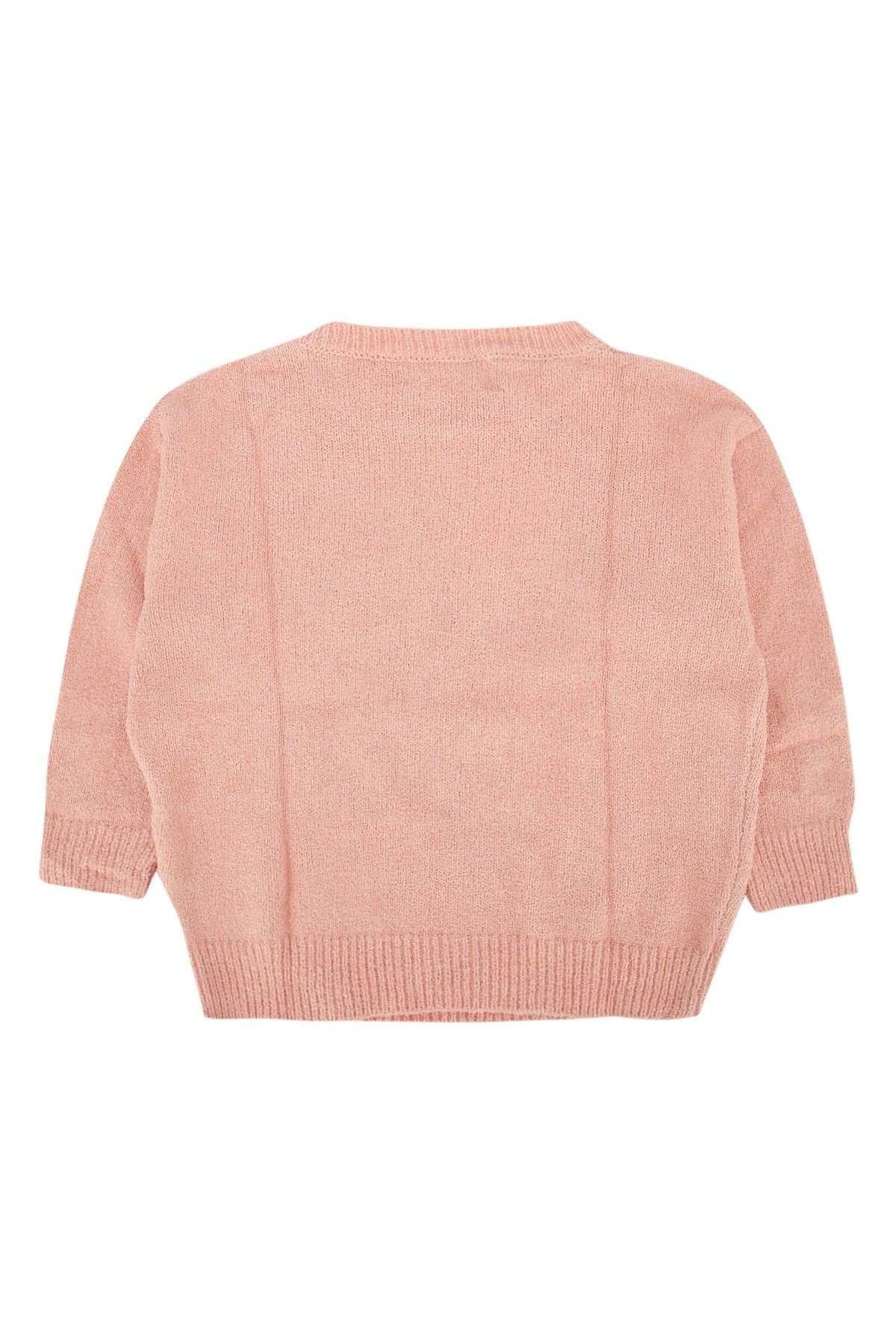 Bobo Choses Wool with Intarsia Art Sweater — Pink, view 2