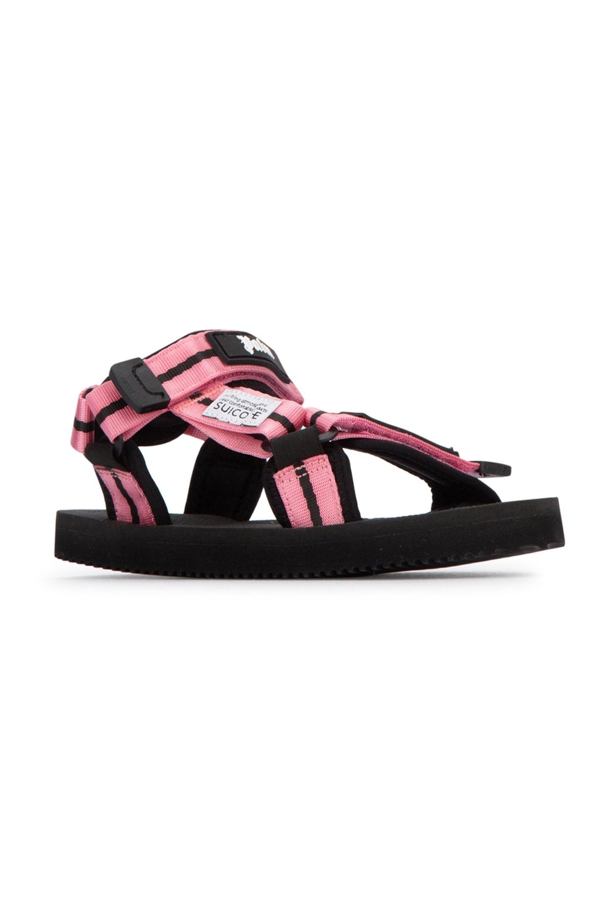 Palm Angels Kids Adjustable Nylon Strap Sandal — Pink, view 2