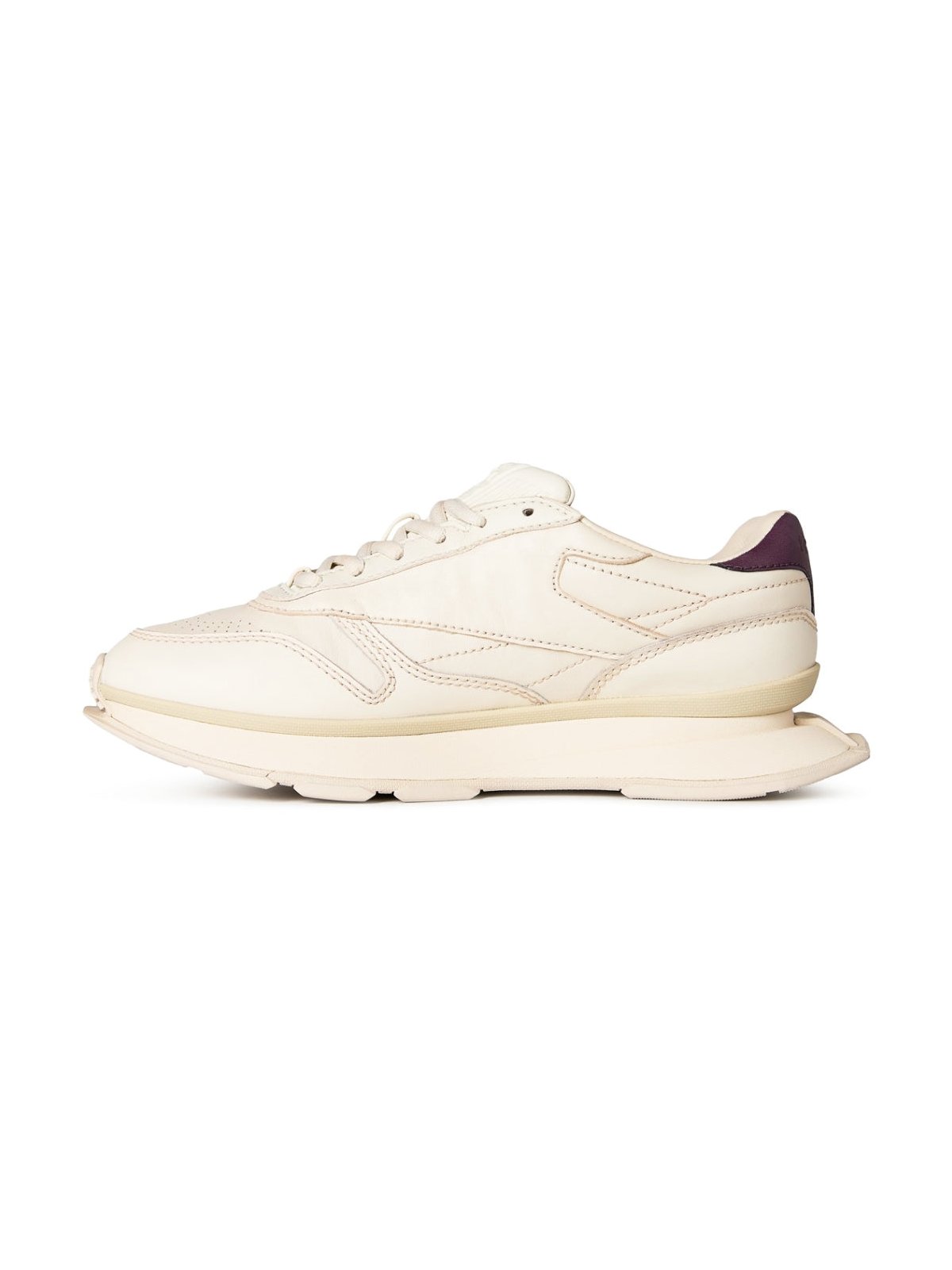 Reebok Leather Sneaker — White, view 3