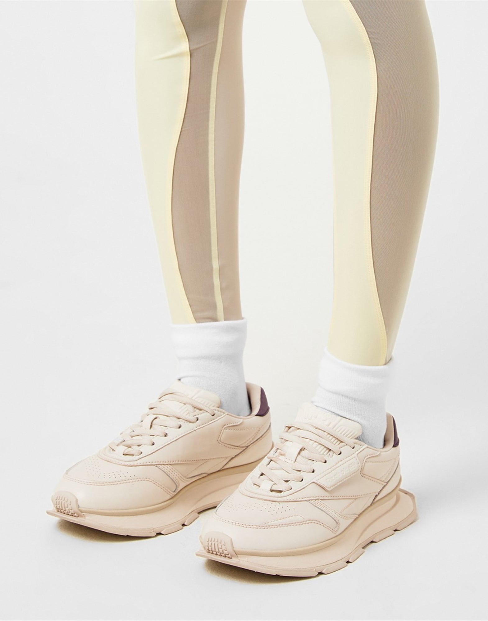 Reebok Leather Sneaker — White, view 5