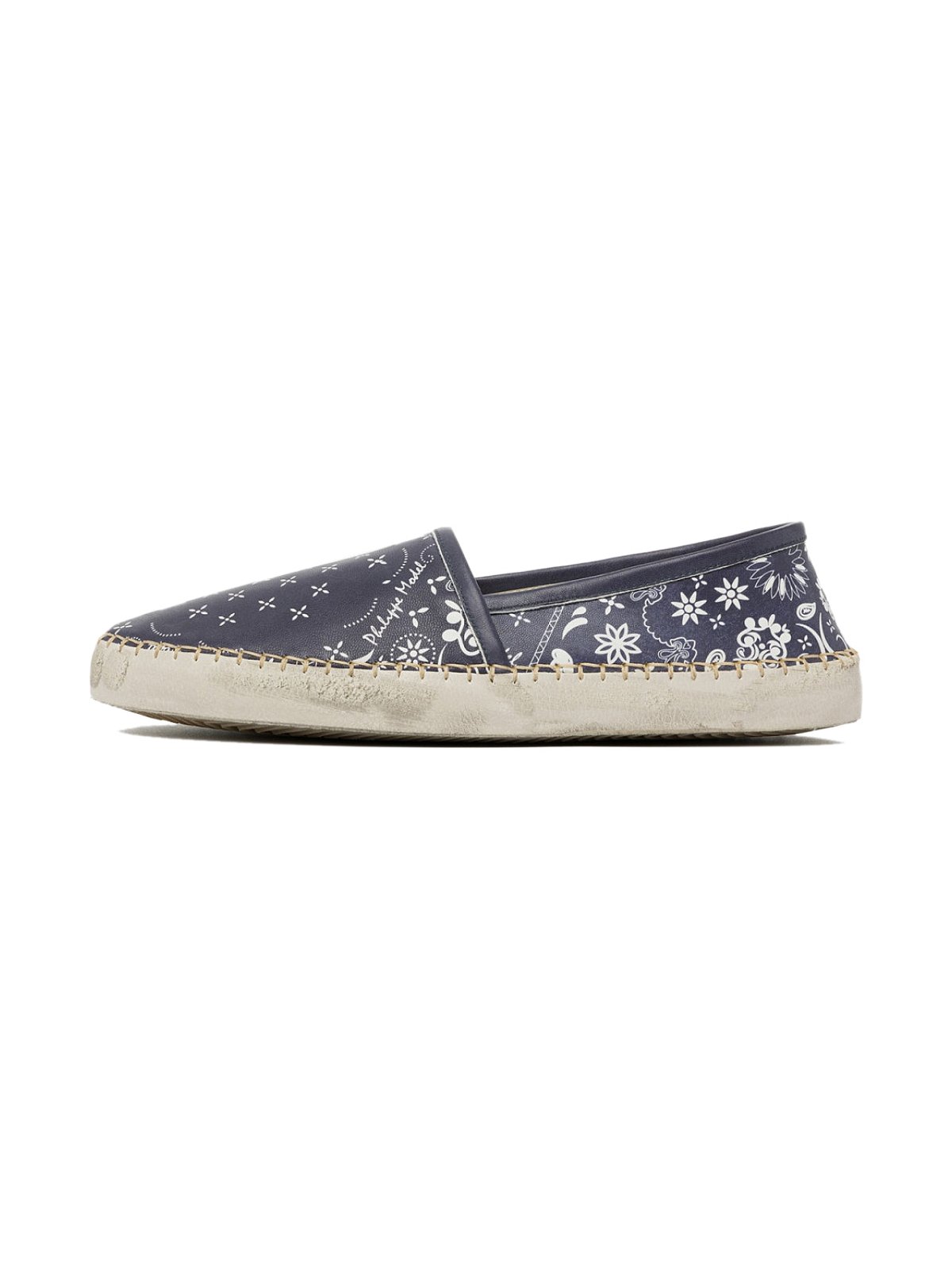 Philippe Model Marseille Low Espadrille Flat — Navy, view 2