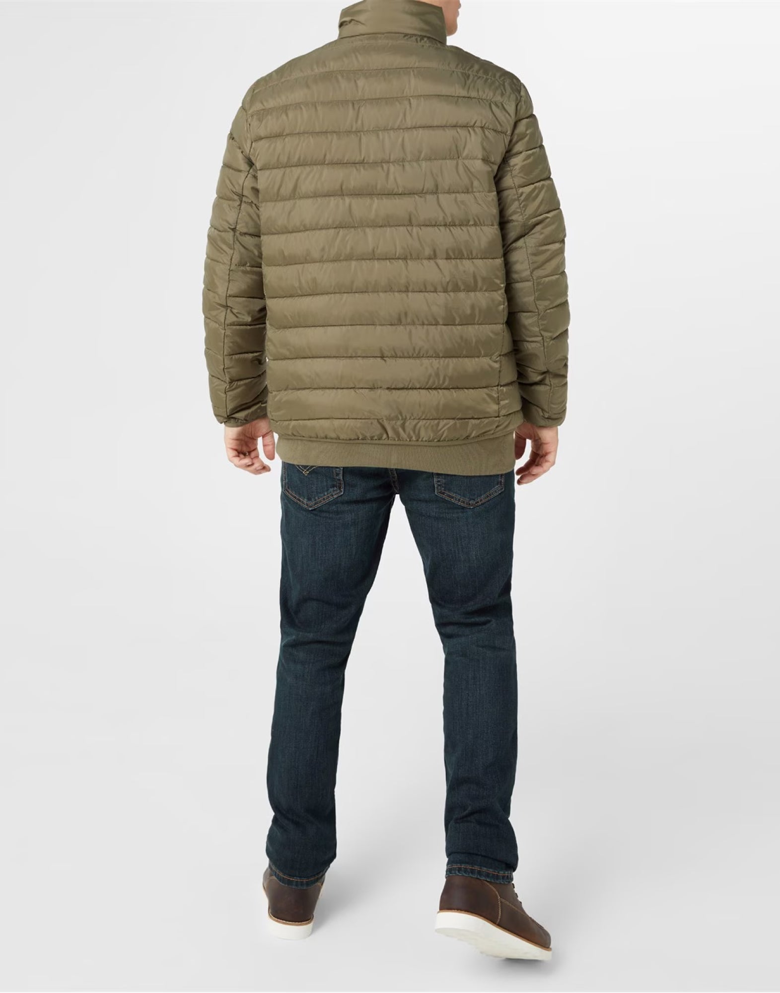 True Religion Horseshoe Logo Puffer Jacket — Green, view 2
