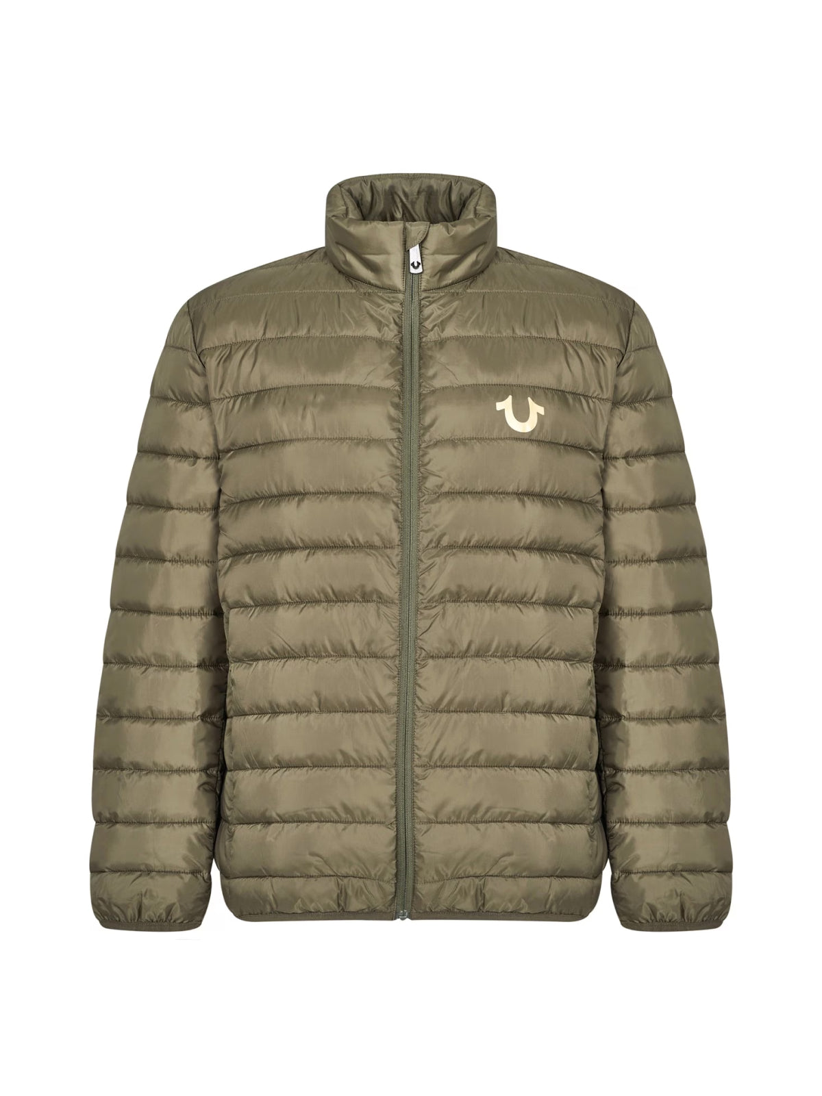 True Religion Horseshoe Logo Puffer Jacket — Green, view 5