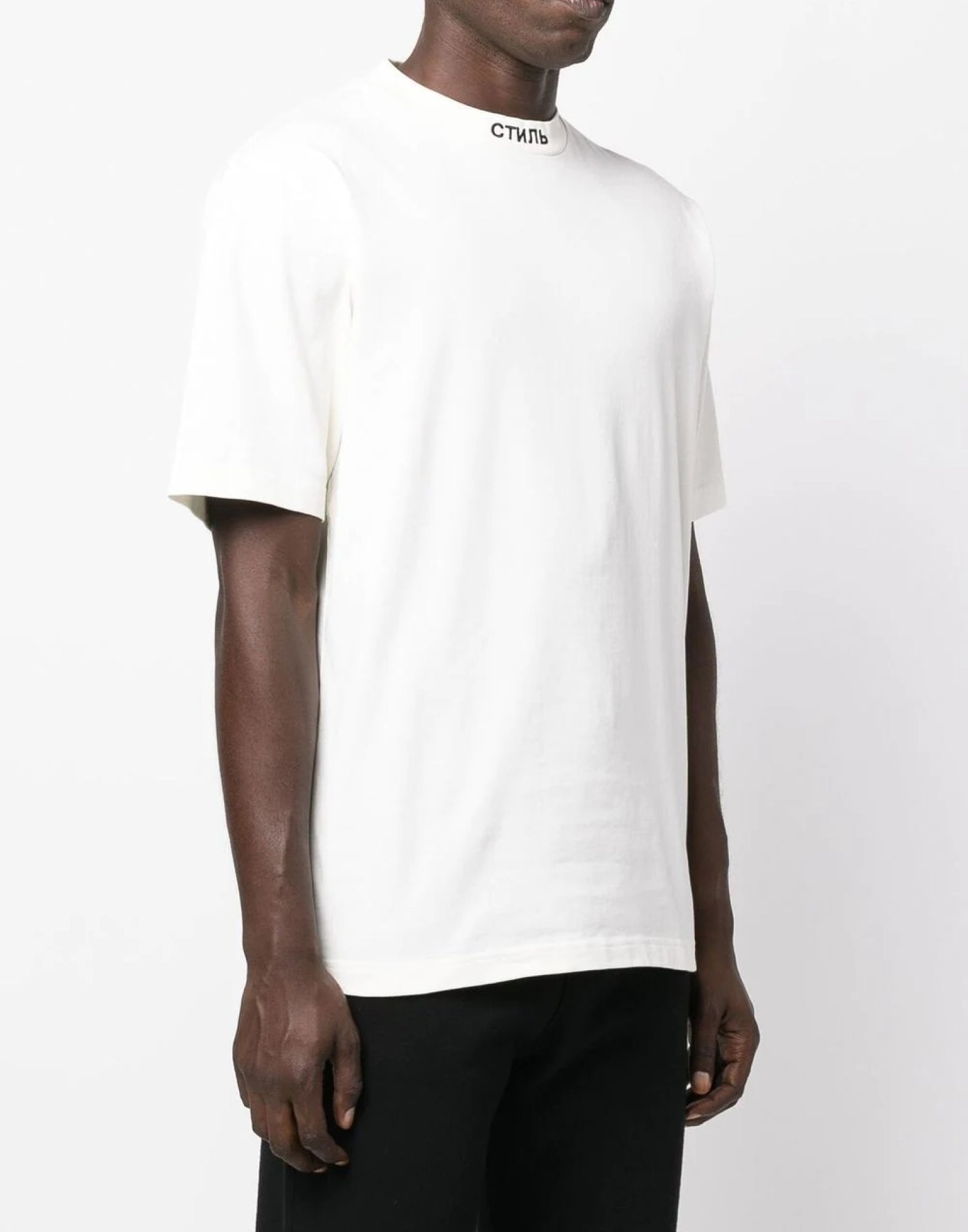 Heron Preston Logo-Embroidered T-Shirt — White by Heron Preston