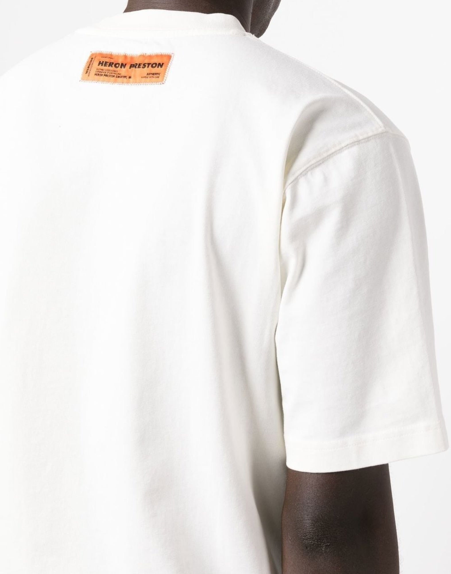 Heron Preston Logo-Embroidered T-Shirt — White, view 4