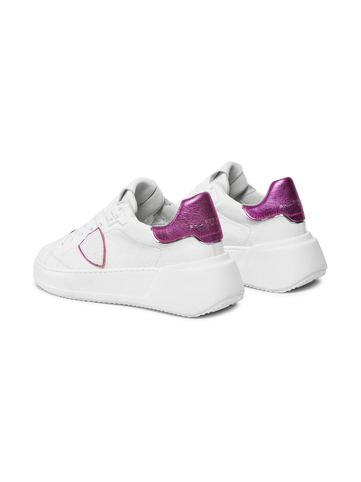 Philippe Model Tres Temple Low Sneaker — White, view 2