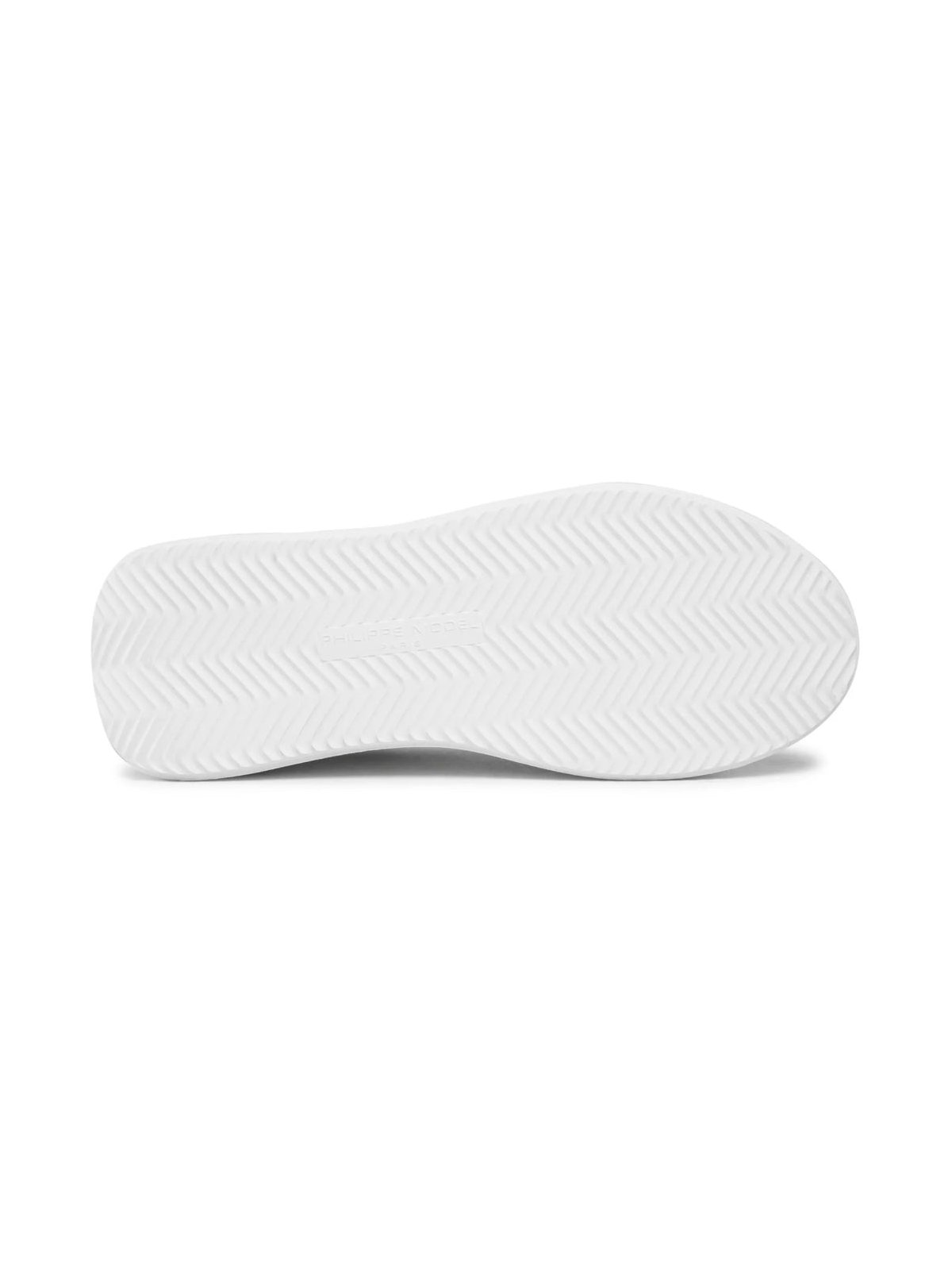 Philippe Model Tres Temple Low Sneaker — White, view 4