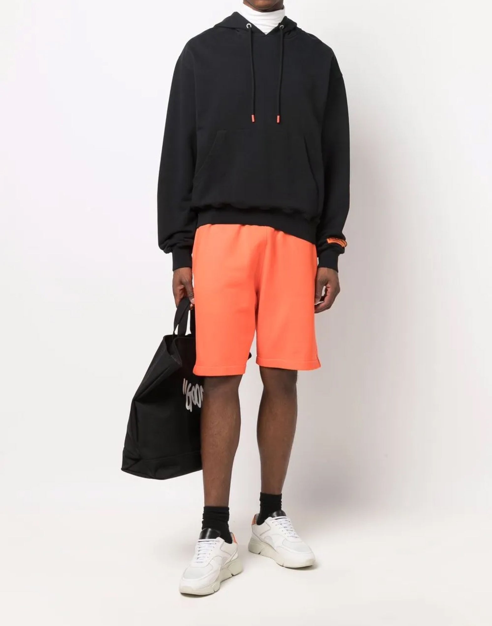 Heron Preston Logo Recycled Shorts — Orange by Heron Preston