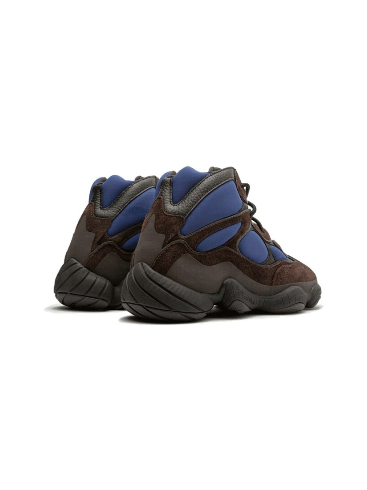 Yeezy Suede and Textile High-Top Sneakers — Multicolor, view 2