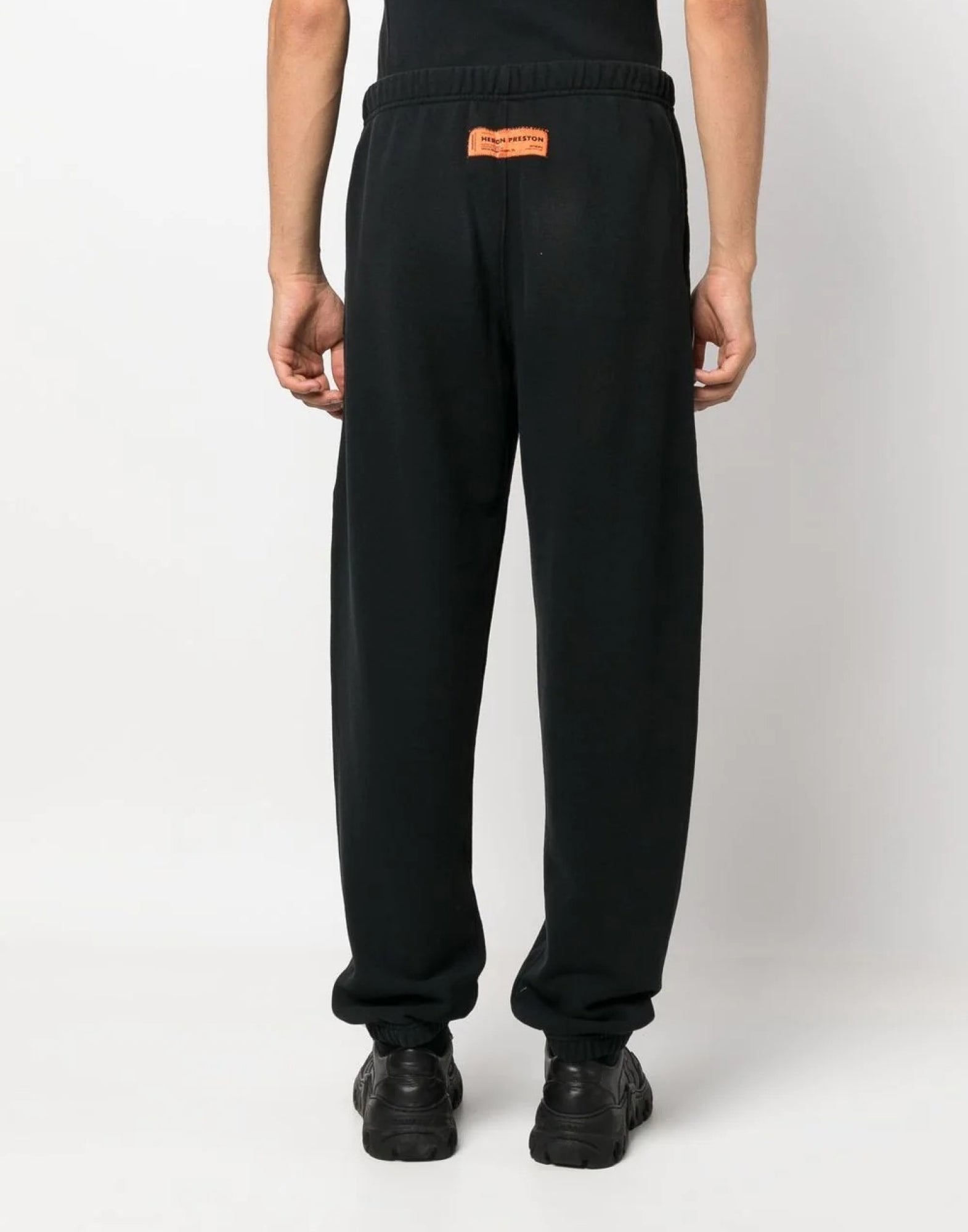 Heron Preston Logo-Print Cotton Joggers — Black, view 3