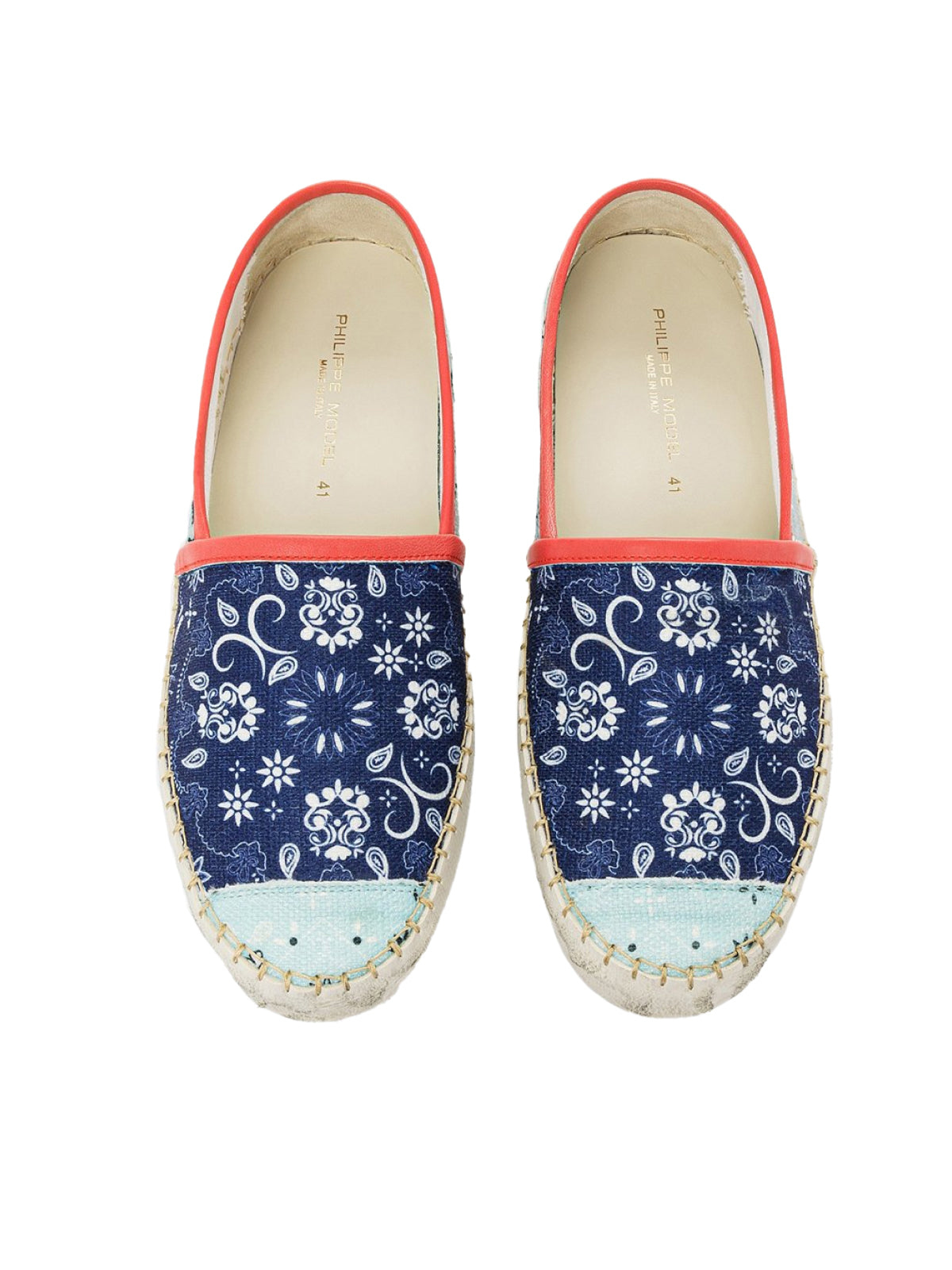 Philippe Model Paisley Espadrille Sneaker — Multicolor, view 4