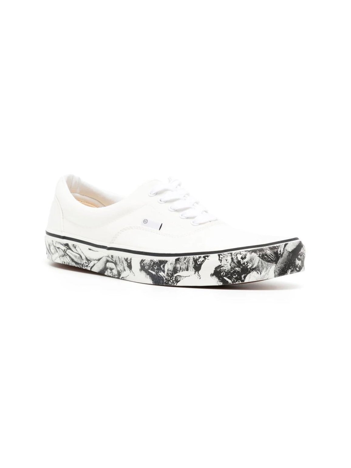 Undercover Printed Soles Canvas Sneakers — White by Undercover