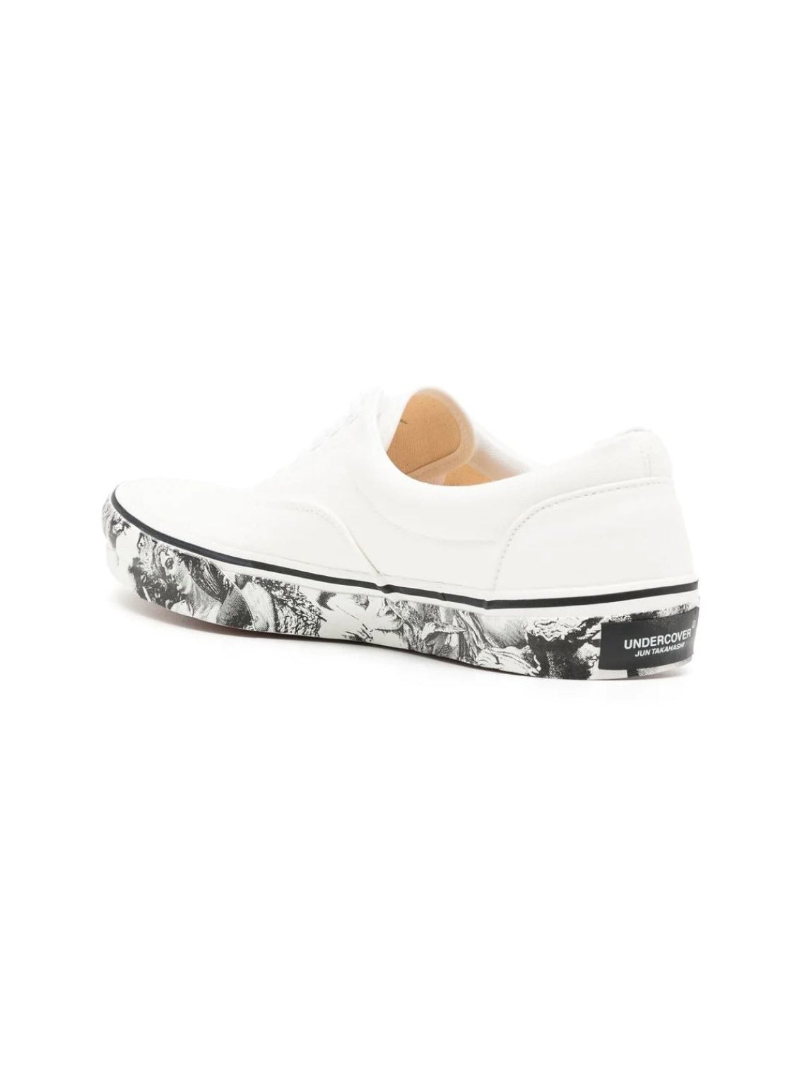 Undercover Printed Soles Canvas Sneakers — White, view 2