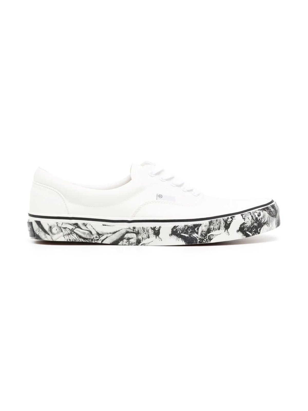 Undercover Printed Soles Canvas Sneakers — White, view 6