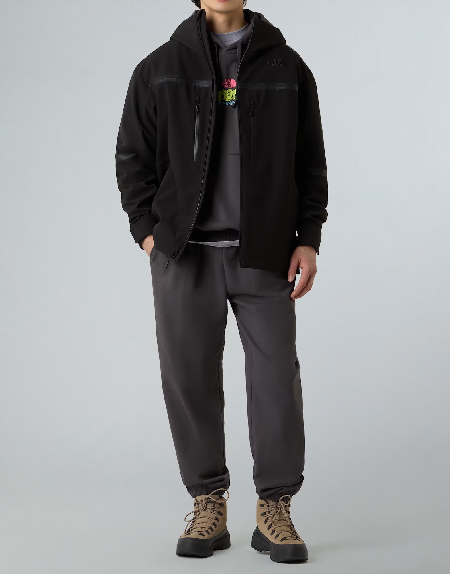 The North Face Softshell Hoodie Jacket — Black by The North Face