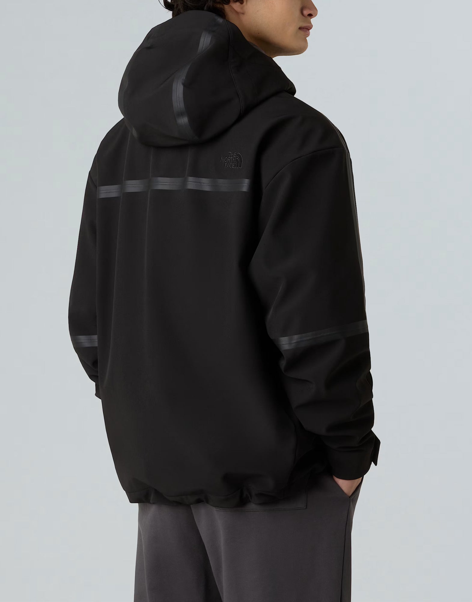 The North Face Softshell Hoodie Jacket — Black, view 3