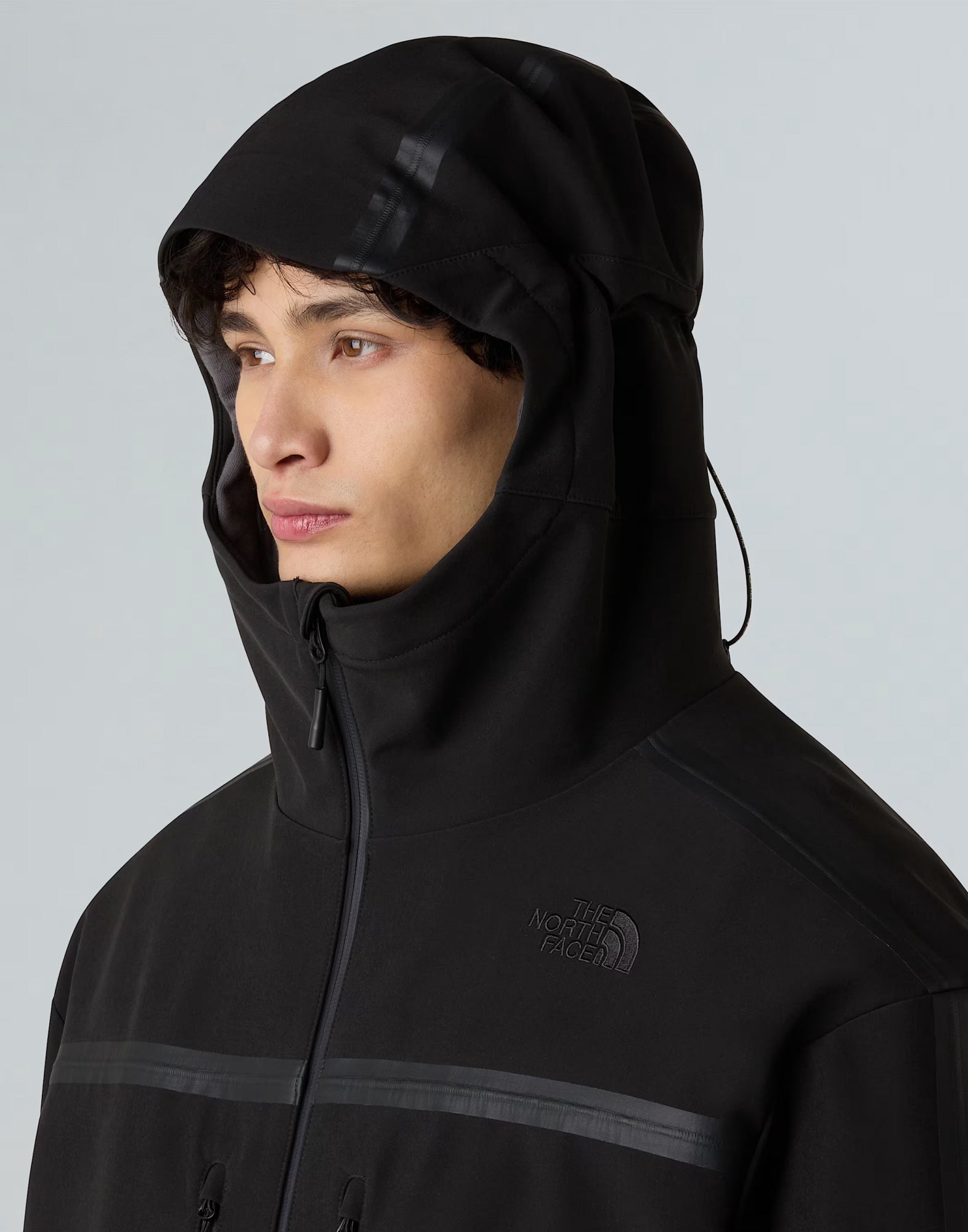 The North Face Softshell Hoodie Jacket — Black, view 4