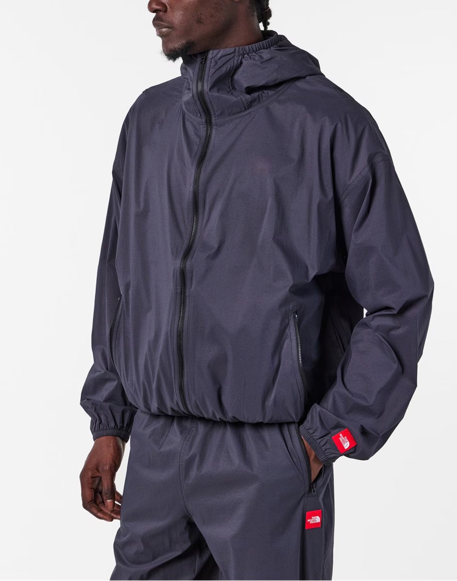 The North Face Packable Windbreaker Jacket — Black, view 2