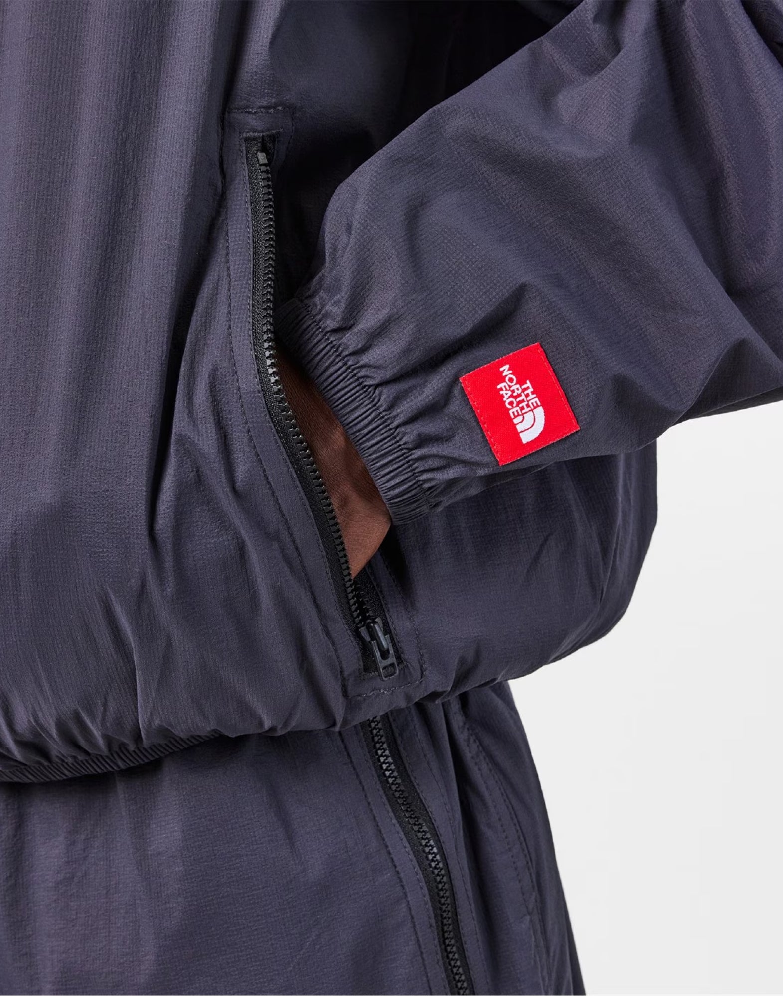The North Face Packable Windbreaker Jacket — Black, view 4
