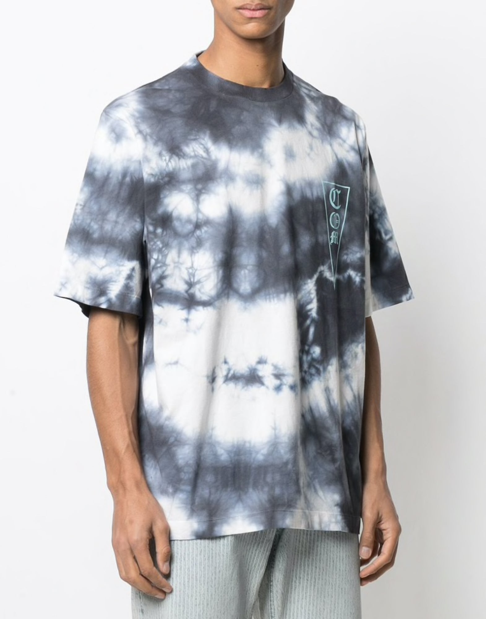 Marcelo Burlon Tie-Dye Logo T-Shirt — Multicolor, view 6