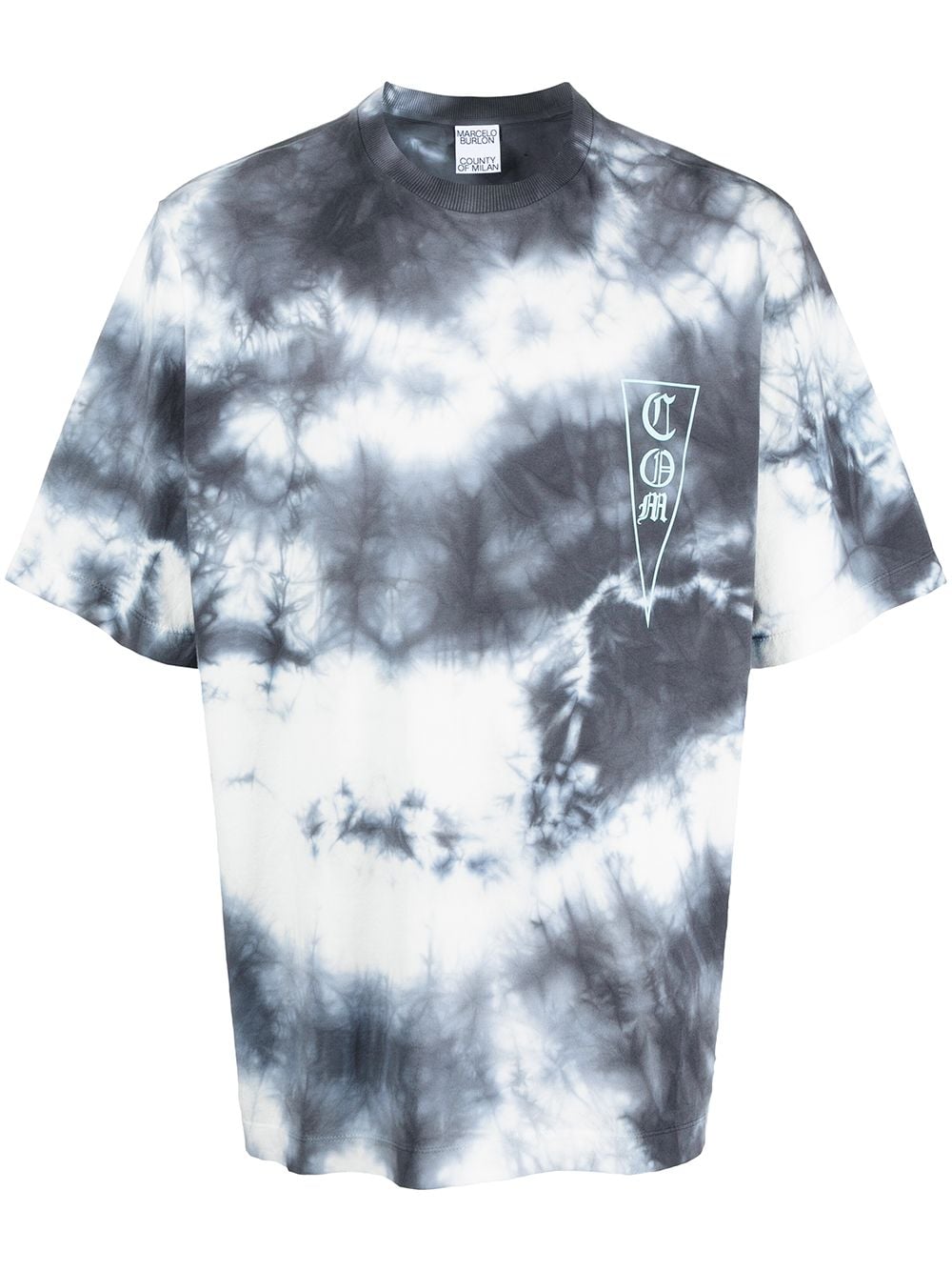 Marcelo Burlon Tie-Dye Logo T-Shirt — Multicolor, view 8