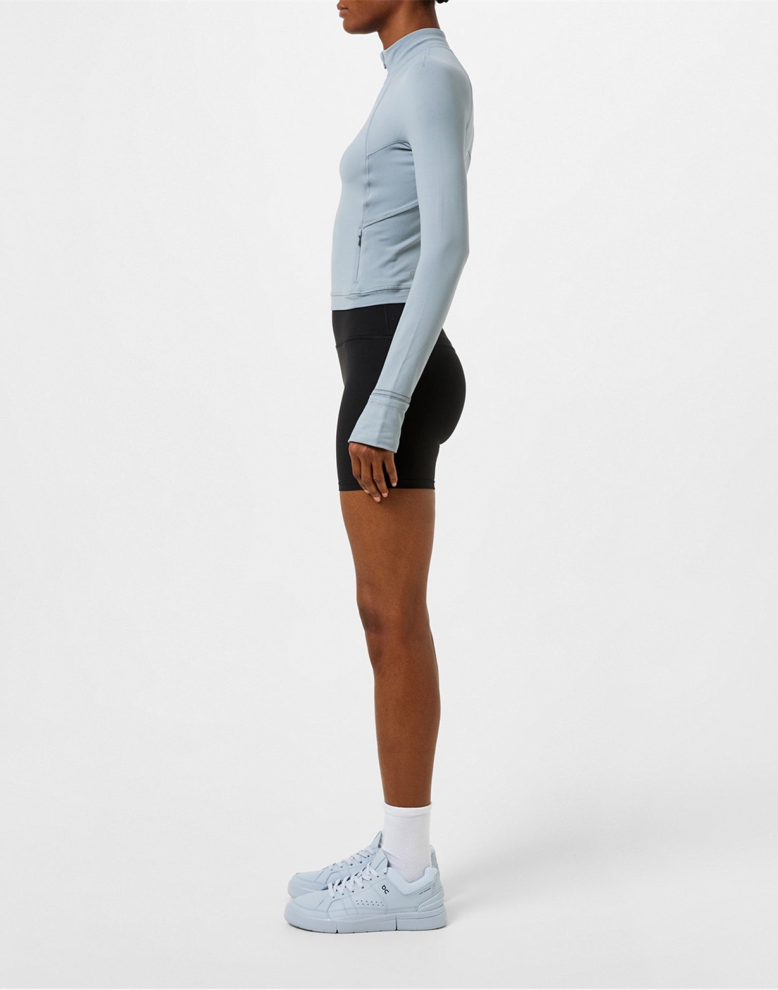 On The Roger Clubhouse Leather Sneaker — Heather Blue, view 4