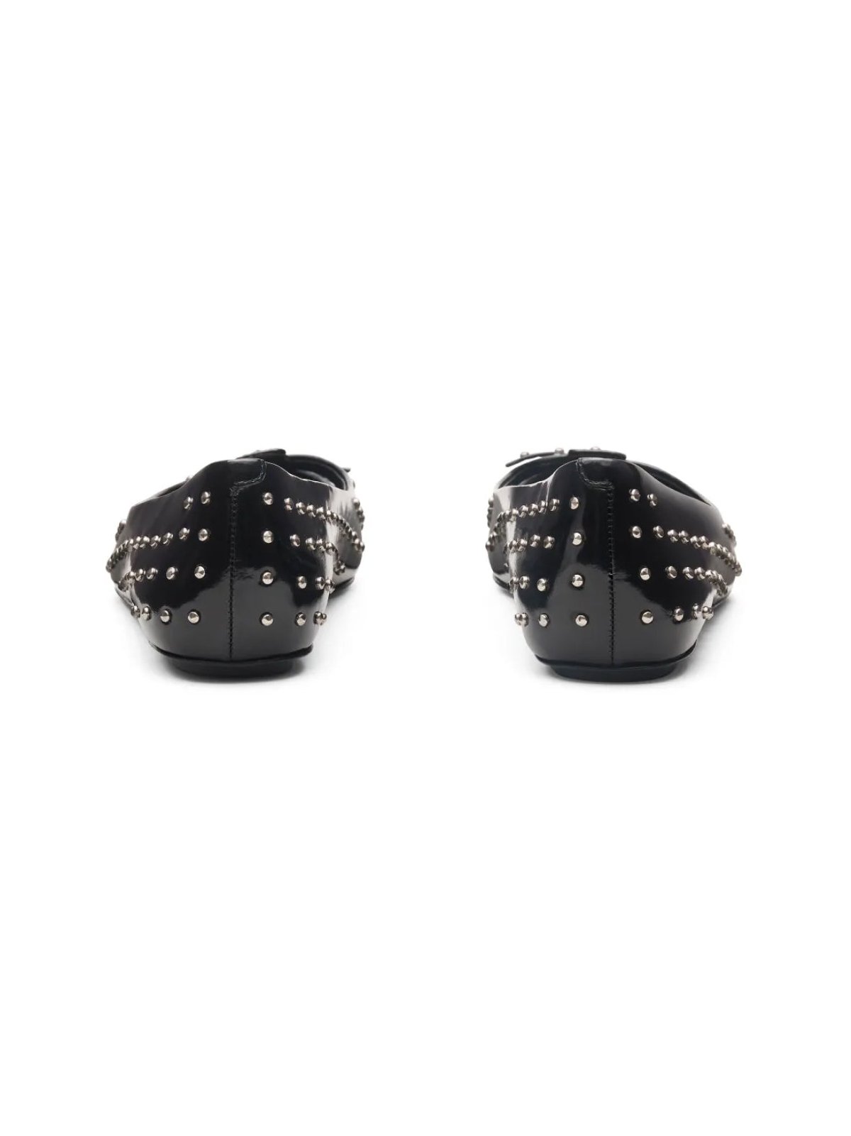 Marc Jacobs Logo-Studded Leather Ballet Flats — Black, view 2