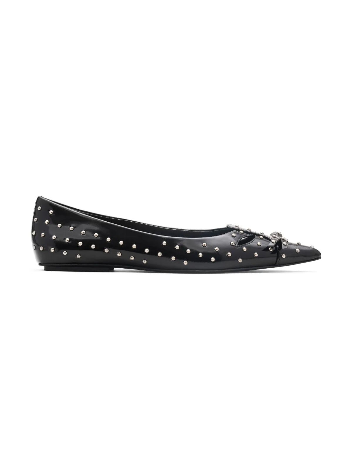 Marc Jacobs Logo-Studded Leather Ballet Flats — Black, view 6
