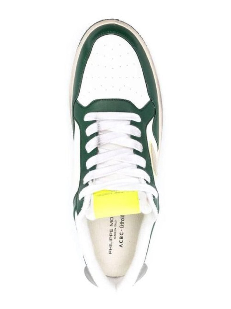 Philippe Model Lyon Low Sneaker — Green, view 4