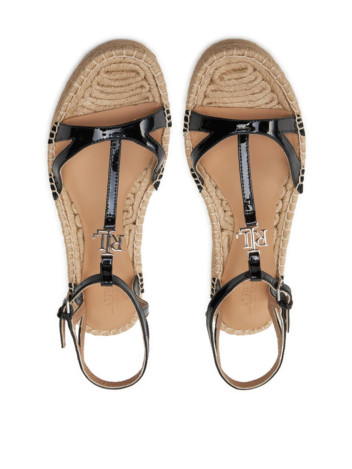 Ralph Lauren Payton Espadrille Sandals — Black, view 3