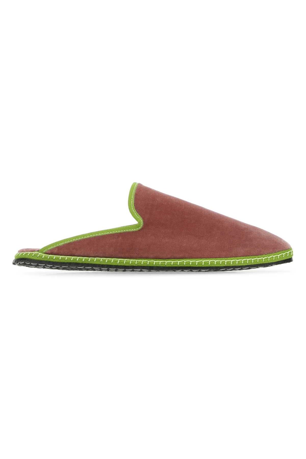 Vibi Venezia Antiqued Velvet Mule — Pink by Vibi Venezia