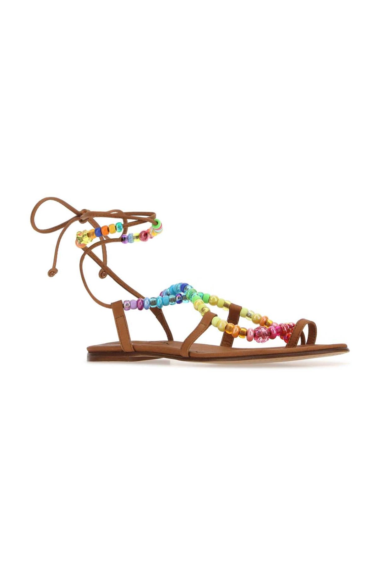 Alameda Turquesa Beaded Rainbow Sandal — Brown, view 2