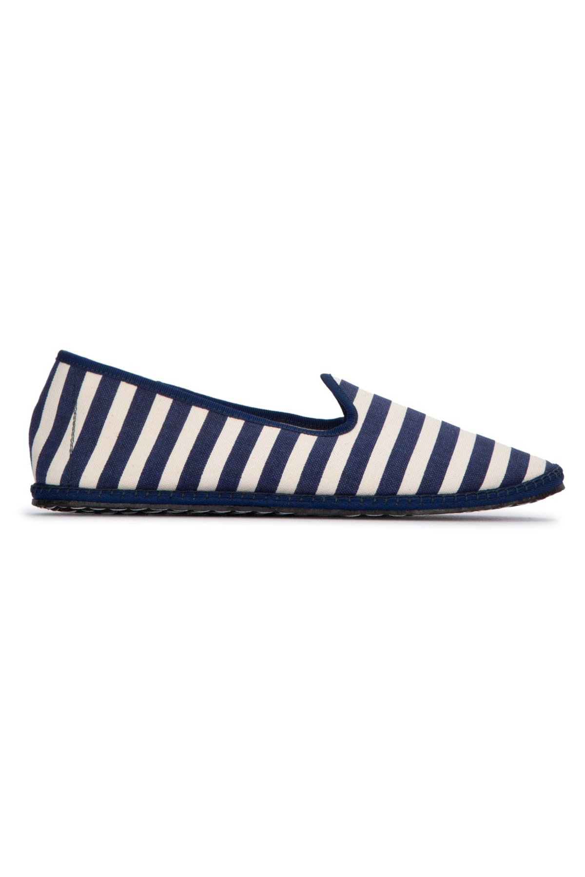 Vibi Venezia Striped Canvas Loafer — Navy by Vibi Venezia