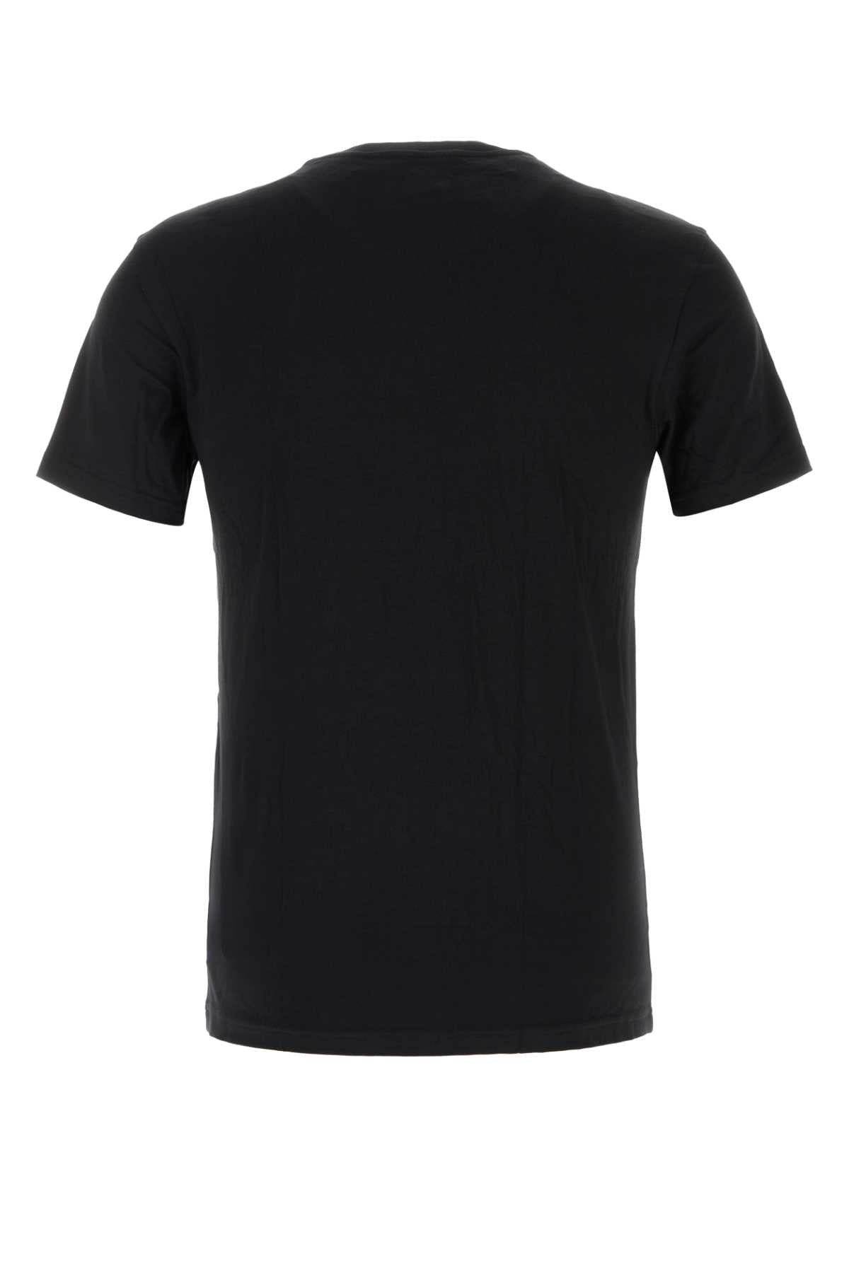 Emporio Armani Stretch Cotton T-Shirt — Black, view 2